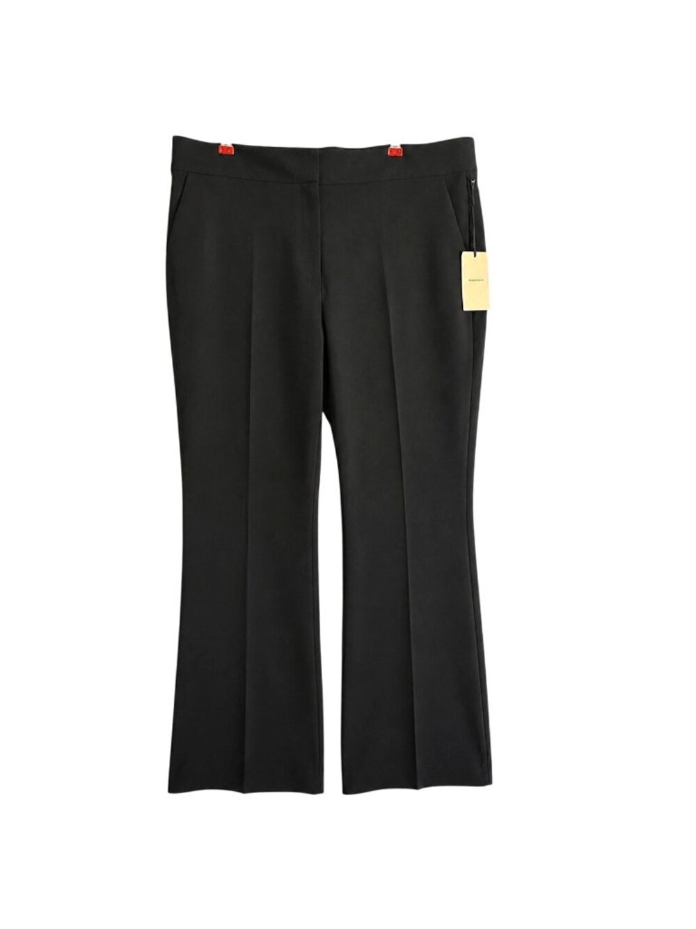 Halogen Black Flare Leg Dress Pants Womans Size 18 NWT Stretch Career Trousers